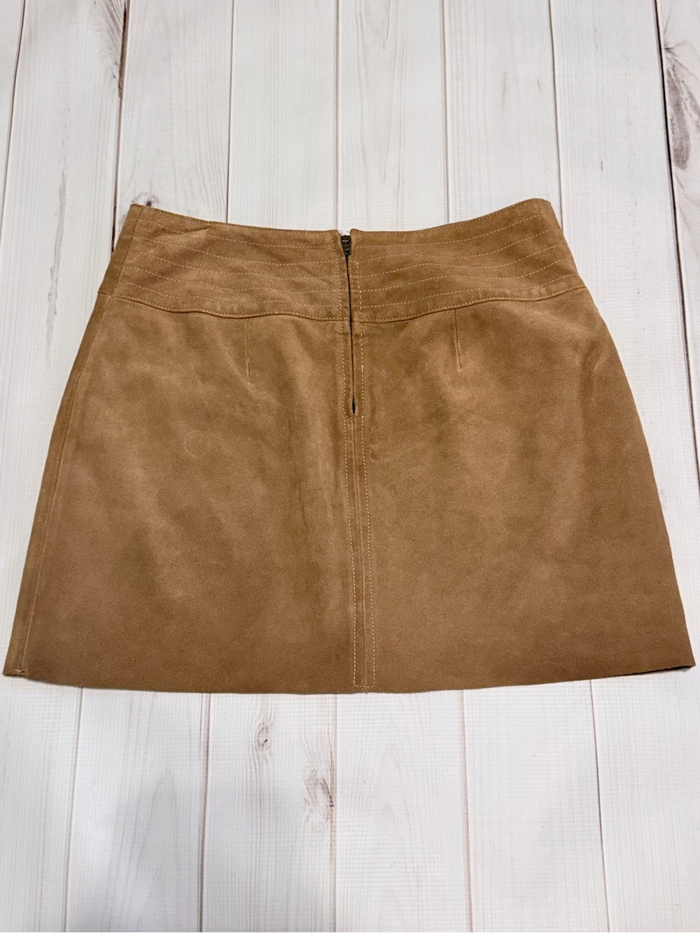 Free People Camel Suede Mini Skirt - Picture 3 of 5